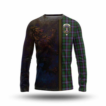 Russell Tartan Family Crest Long Sleeve T-Shirt Alba Gu Brath Be Brave Lion Ancient Style Unisex - Tartan Vibes Clothing