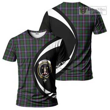 Russell Tartan T-Shirt with Family Crest Circle Style