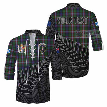 Russell Crest Tartan Ghillie Kilt Shirt with New Zealand Silver Fern Half Style