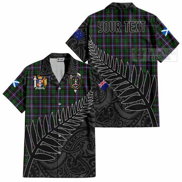 Russell Crest Tartan Short Sleeve Button Shirt with New Zealand Silver Fern Half Style