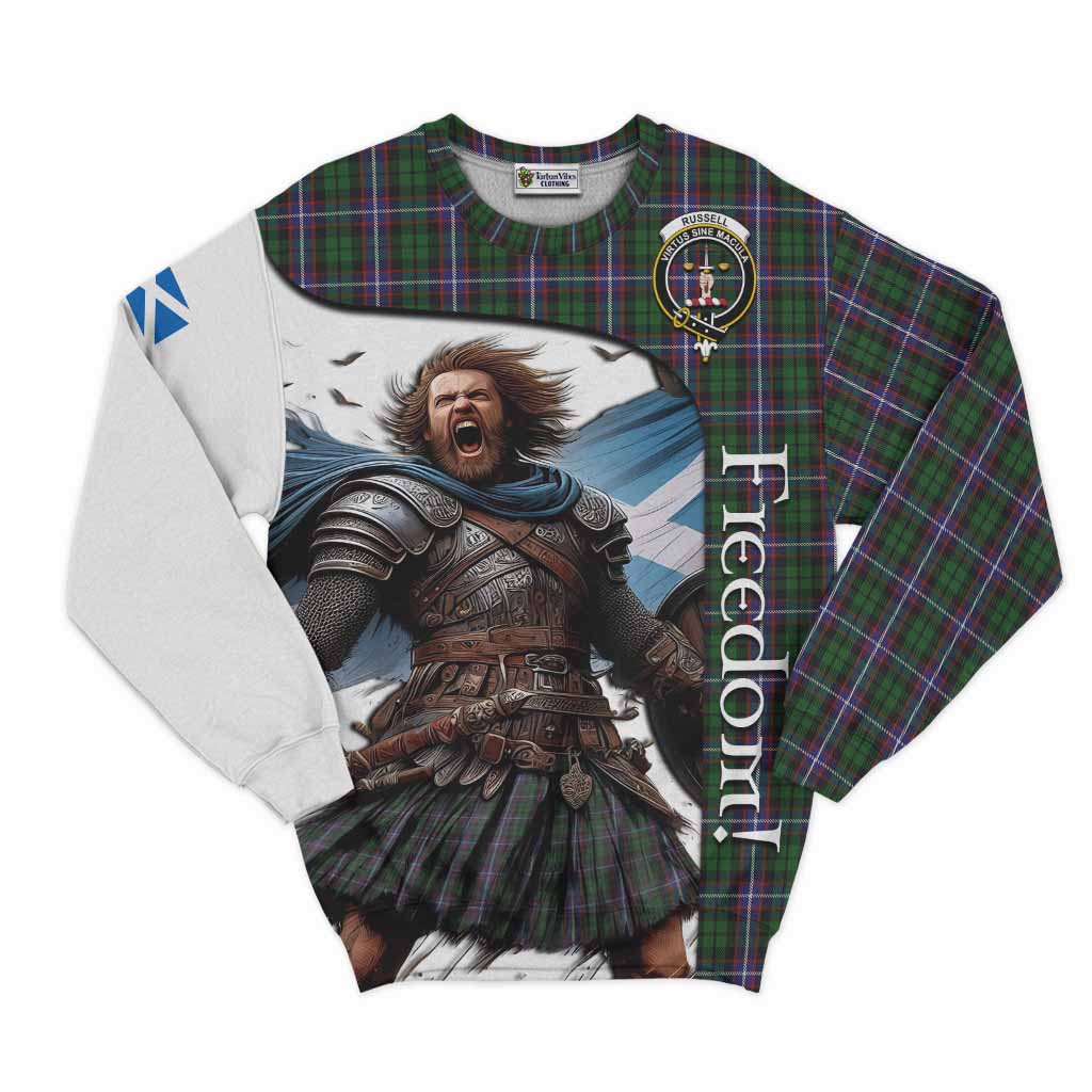 Tartan Vibes Clothing Russell Crest Tartan Sweatshirt Inspired by the Freedom of Scottish Warrior