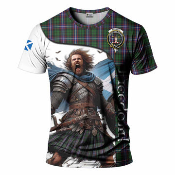 Russell Crest Tartan T-Shirt Inspired by the Freedom of Scottish Warrior