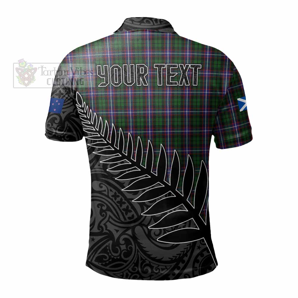 Russell Crest Tartan Polo Shirt with New Zealand Silver Fern Half Style