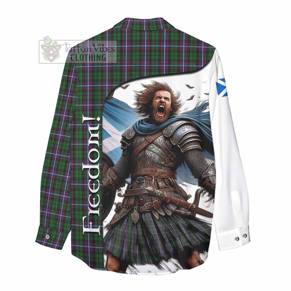 Tartan Vibes Clothing Russell Crest Tartan Women's Casual Shirt Inspired by the Freedom of Scottish Warrior