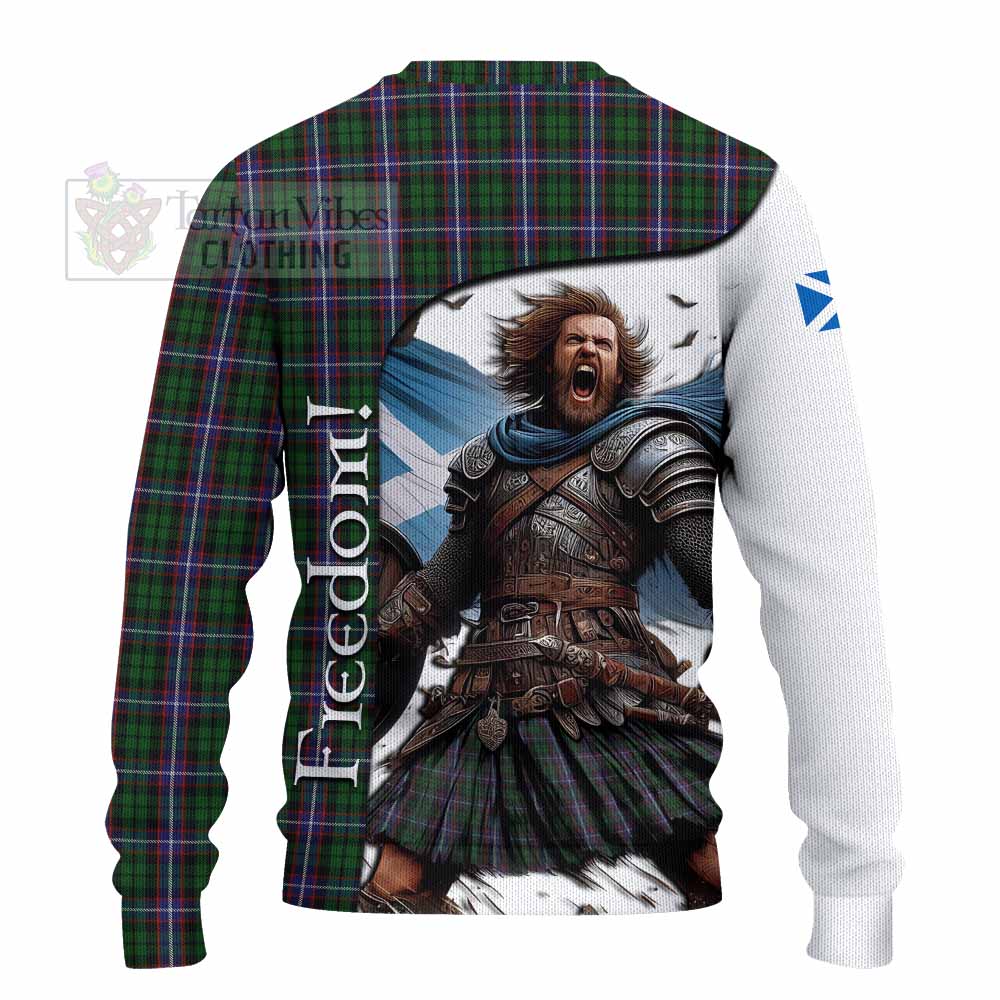 Tartan Vibes Clothing Russell Crest Tartan Knitted Sweater Inspired by the Freedom of Scottish Warrior