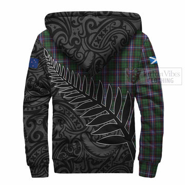 Russell Crest Tartan Sherpa Hoodie with New Zealand Silver Fern Half Style