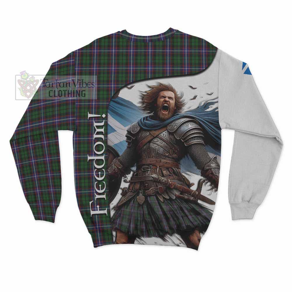 Tartan Vibes Clothing Russell Crest Tartan Sweatshirt Inspired by the Freedom of Scottish Warrior