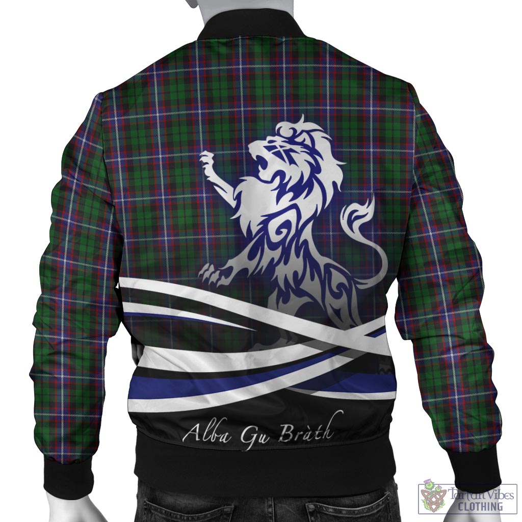Tartan Vibes Clothing Russell Tartan Bomber Jacket with Alba Gu Brath Regal Lion Emblem
