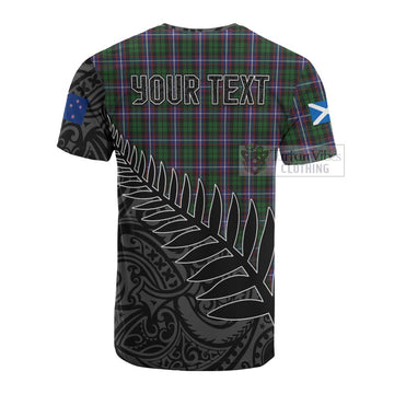 Russell Crest Tartan Cotton T-shirt with New Zealand Silver Fern Half Style