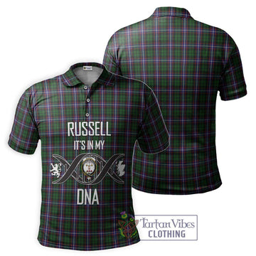 Russell Tartan Polo Shirt with Family Crest DNA In Me Style