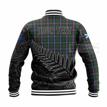 Russell Crest Tartan Baseball Jacket with New Zealand Silver Fern Half Style