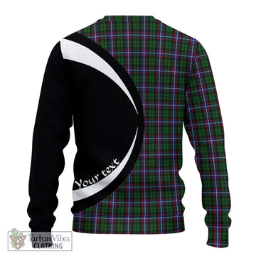 Russell Tartan Knitted Sweater with Family Crest Circle Style