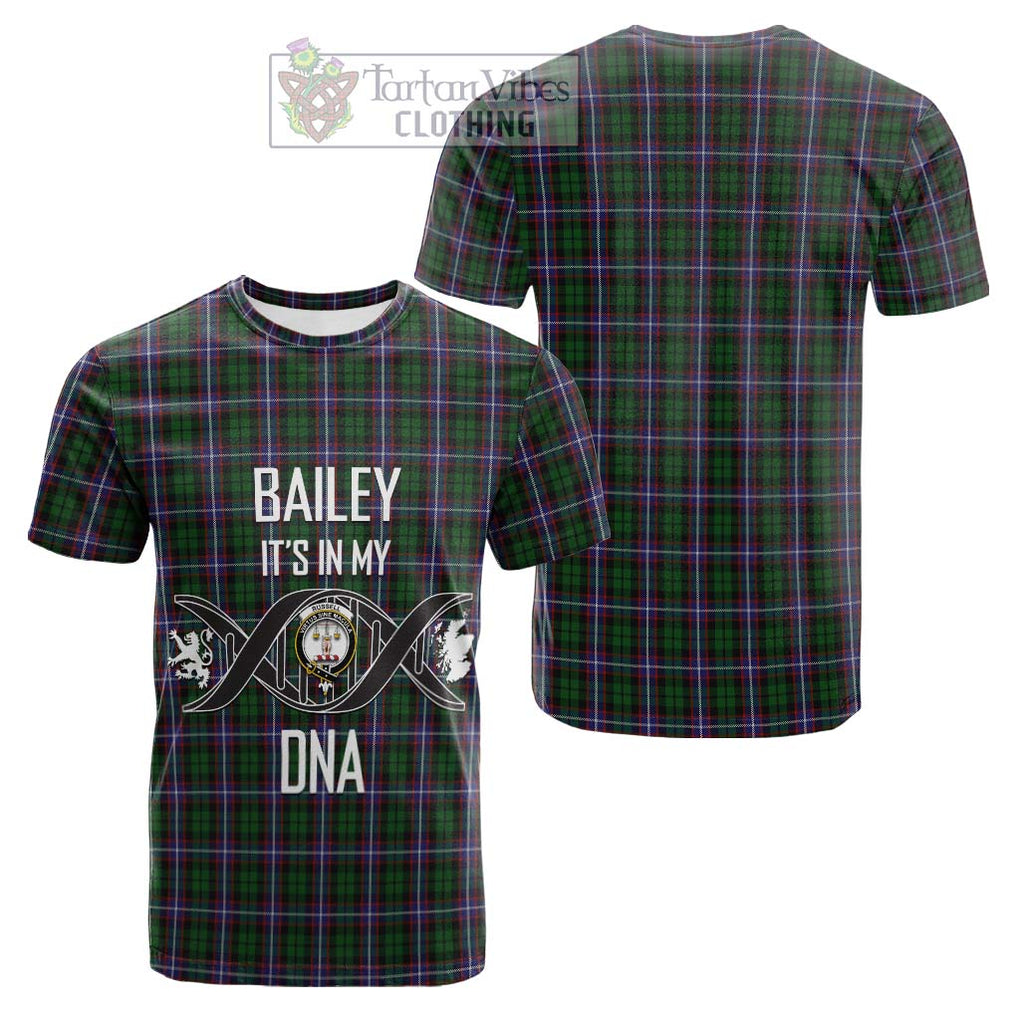 Tartan Vibes Clothing Russell Tartan Cotton T-shirt with Family Crest DNA In Me Style