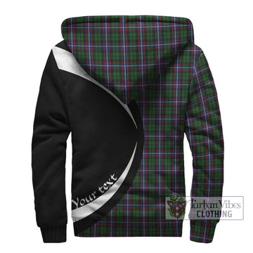 Russell Tartan Sherpa Hoodie with Family Crest Circle Style