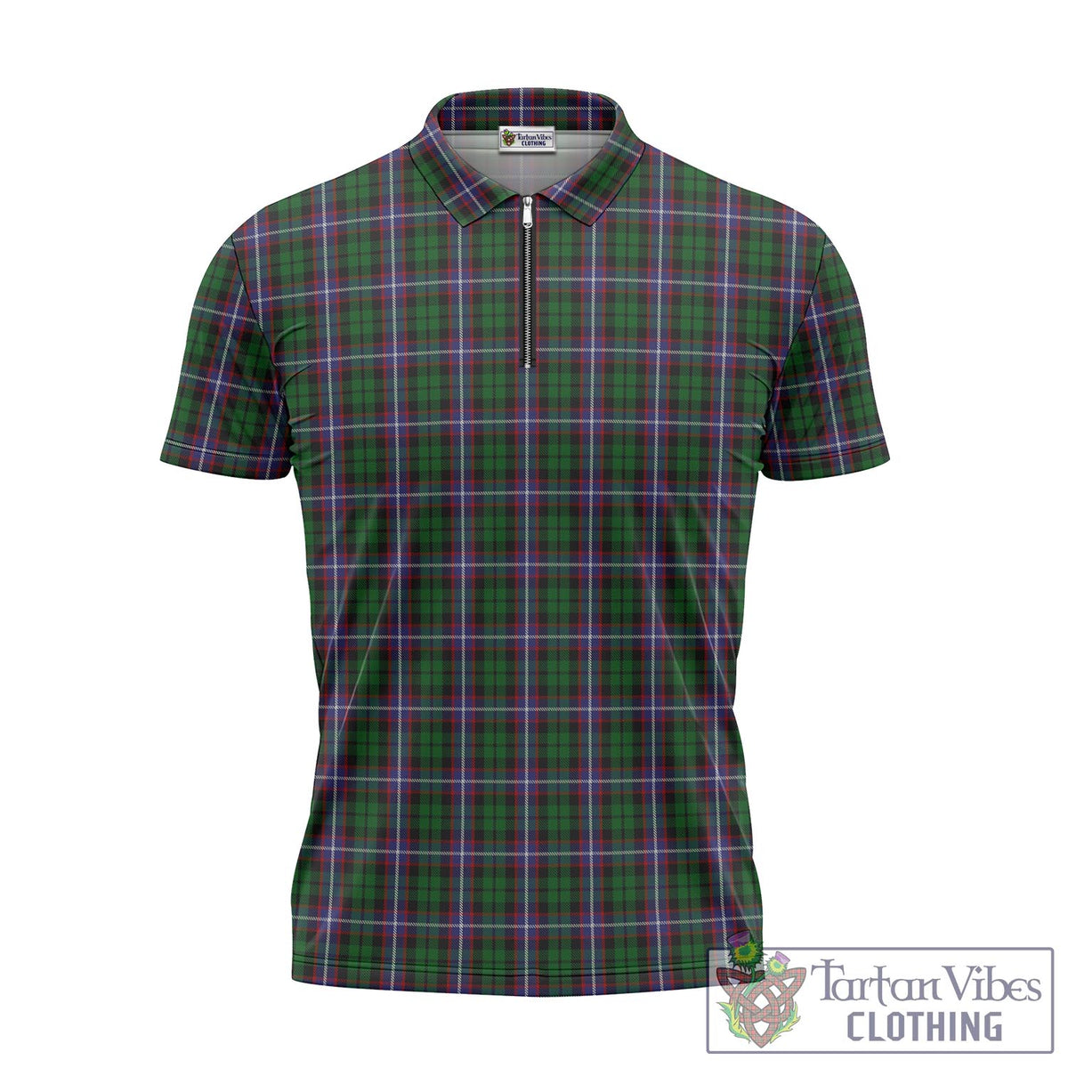 Russell Tartan Zipper Polo Shirt - Tartan Vibes Clothing