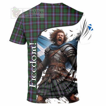 Russell Crest Tartan T-Shirt Inspired by the Freedom of Scottish Warrior