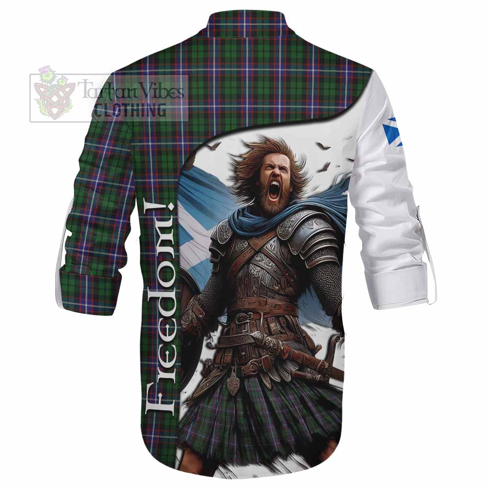 Tartan Vibes Clothing Russell Crest Tartan Ghillie Kilt Shirt Inspired by the Freedom of Scottish Warrior