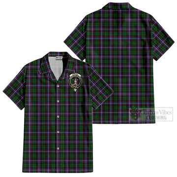 Russell Tartan Cotton Hawaiian Shirt with Family Crest