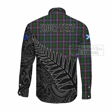 Russell Crest Tartan Long Sleeve Button Shirt with New Zealand Silver Fern Half Style