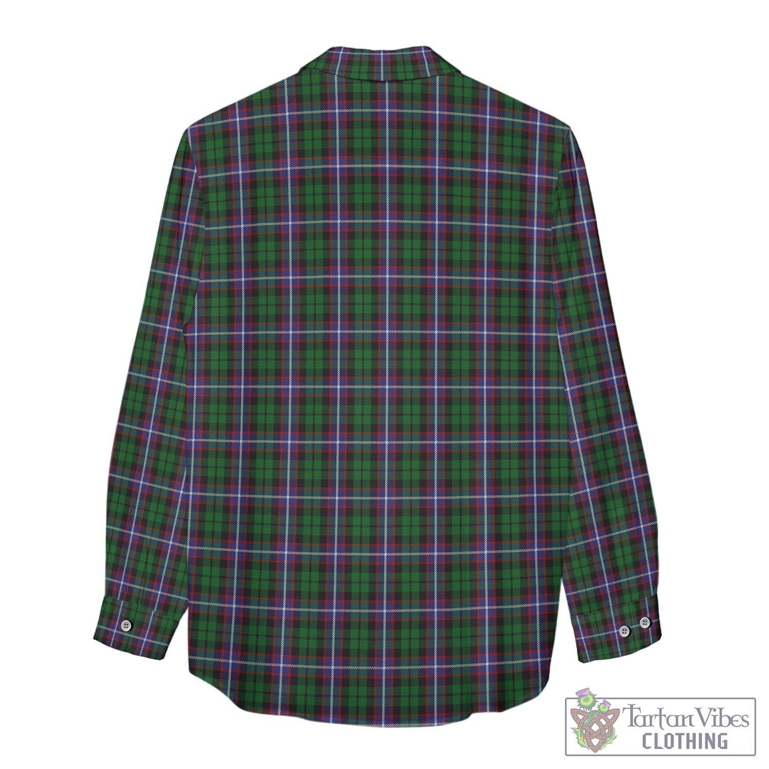 Tartan Vibes Clothing Russell Tartan Womens Casual Shirt with Family Crest