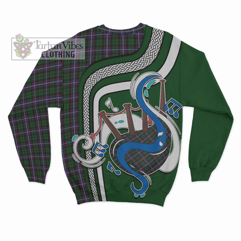 Tartan Vibes Clothing Russell Tartan Sweatshirt with Epic Bagpipe Style