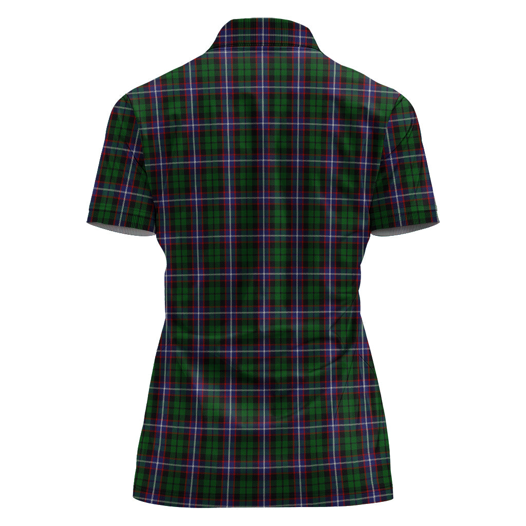 Russell Tartan Polo Shirt with Family Crest For Women - Tartan Vibes Clothing