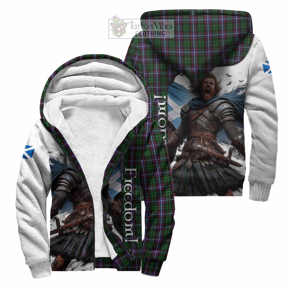 Tartan Vibes Clothing Russell Crest Tartan Sherpa Hoodie Inspired by the Freedom of Scottish Warrior