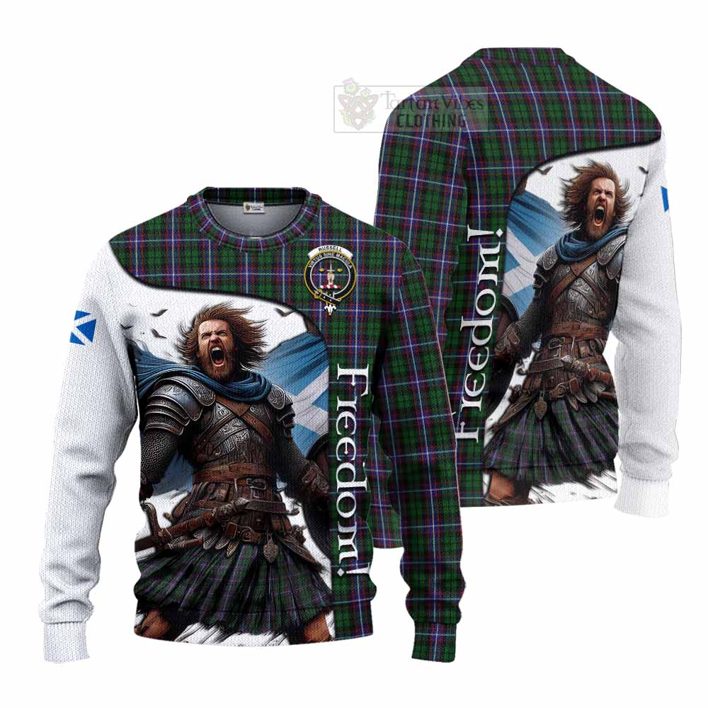 Tartan Vibes Clothing Russell Crest Tartan Knitted Sweater Inspired by the Freedom of Scottish Warrior