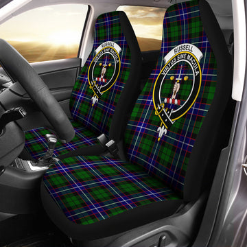 Russell Modern Tartan Car Seat Cover with Family Crest