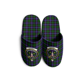 Russell Modern Tartan Home Slippers with Family Crest