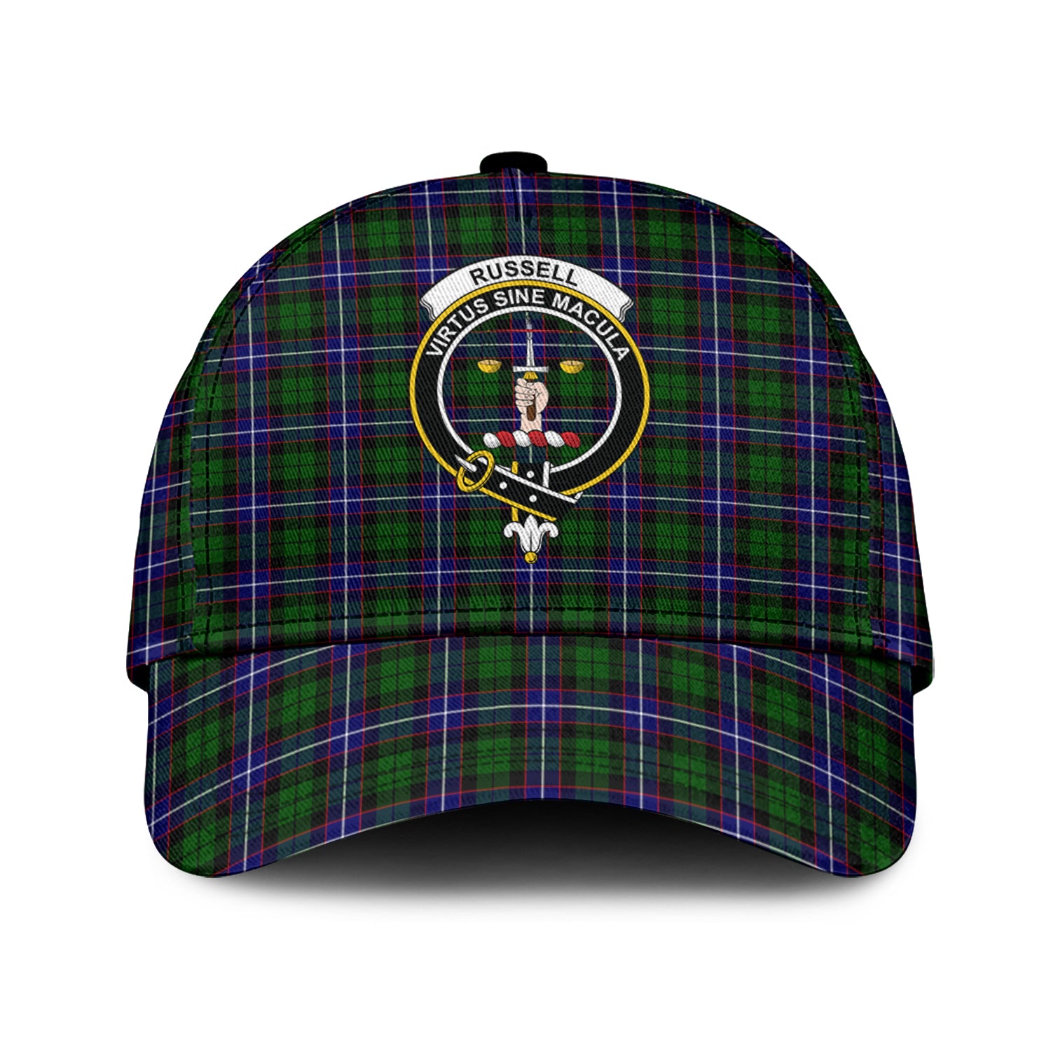 russell-modern-tartan-classic-cap-with-family-crest