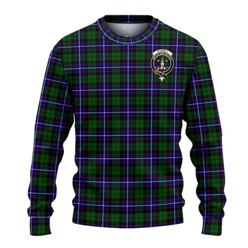 Russell Modern Tartan Knitted Sweater with Family Crest