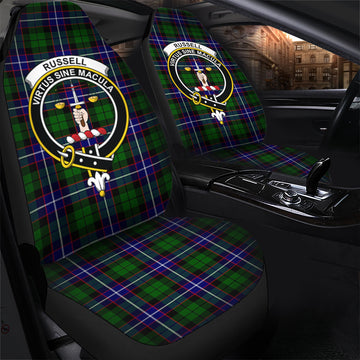 Russell Modern Tartan Car Seat Cover with Family Crest