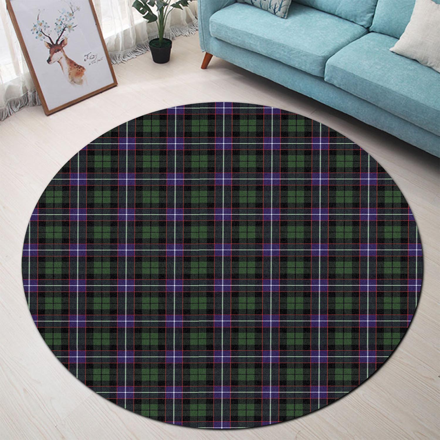 russell-modern-tartan-round-rug