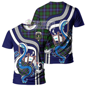 Russell Modern Tartan T-Shirt with Epic Bagpipe Style