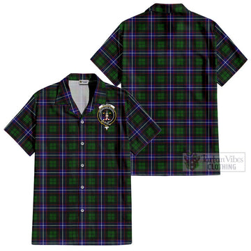 Russell Modern Tartan Cotton Hawaiian Shirt with Family Crest