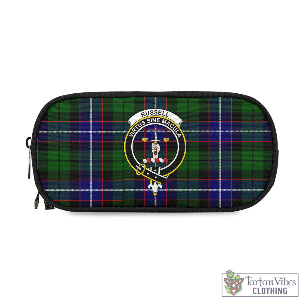 Tartan Vibes Clothing Russell Modern Tartan Pen and Pencil Case with Family Crest