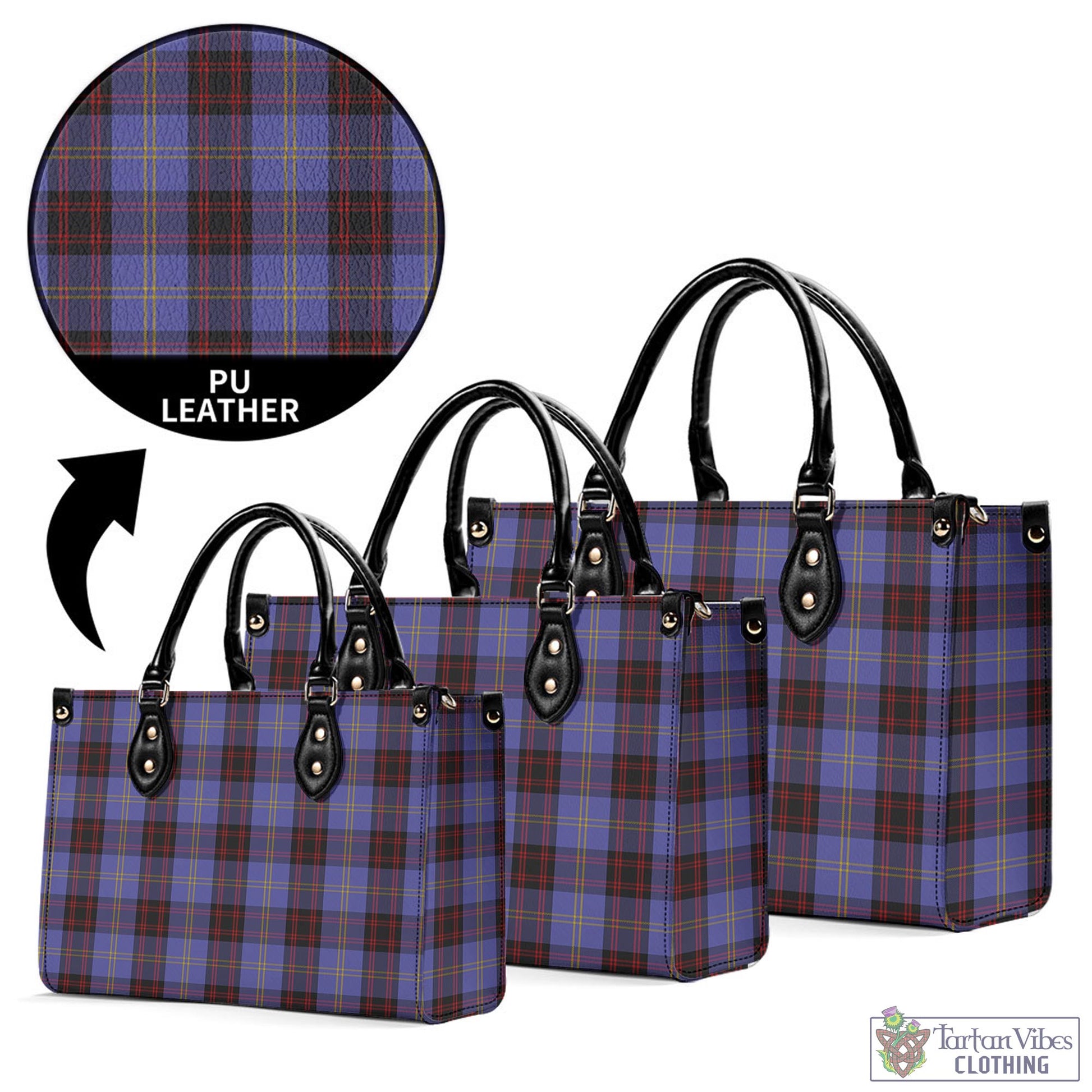 Tartan Vibes Clothing Rutherford Tartan Luxury Leather Handbags