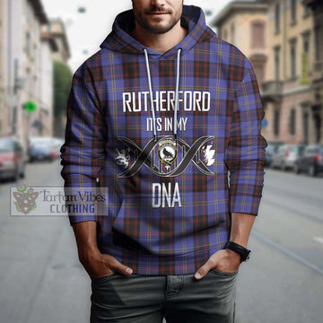 Rutherford Tartan Hoodie with Family Crest DNA In Me Style