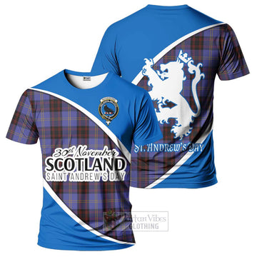 Rutherford Family Crest Tartan T-Shirt Celebrate Saint Andrew's Day in Style