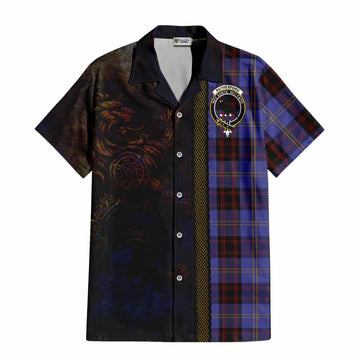 Rutherford Tartan Family Crest Hawaiian Shirt Alba Gu Brath Be Brave Lion Ancient Style Kid - Tartan Vibes Clothing