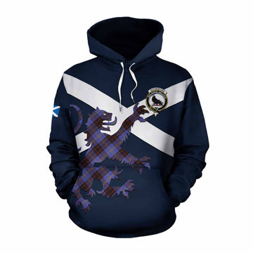 Rutherford Tartan Lion Rampant Cotton Hoodie Proudly Display Your Heritage with Alba Gu Brath and Clan Name