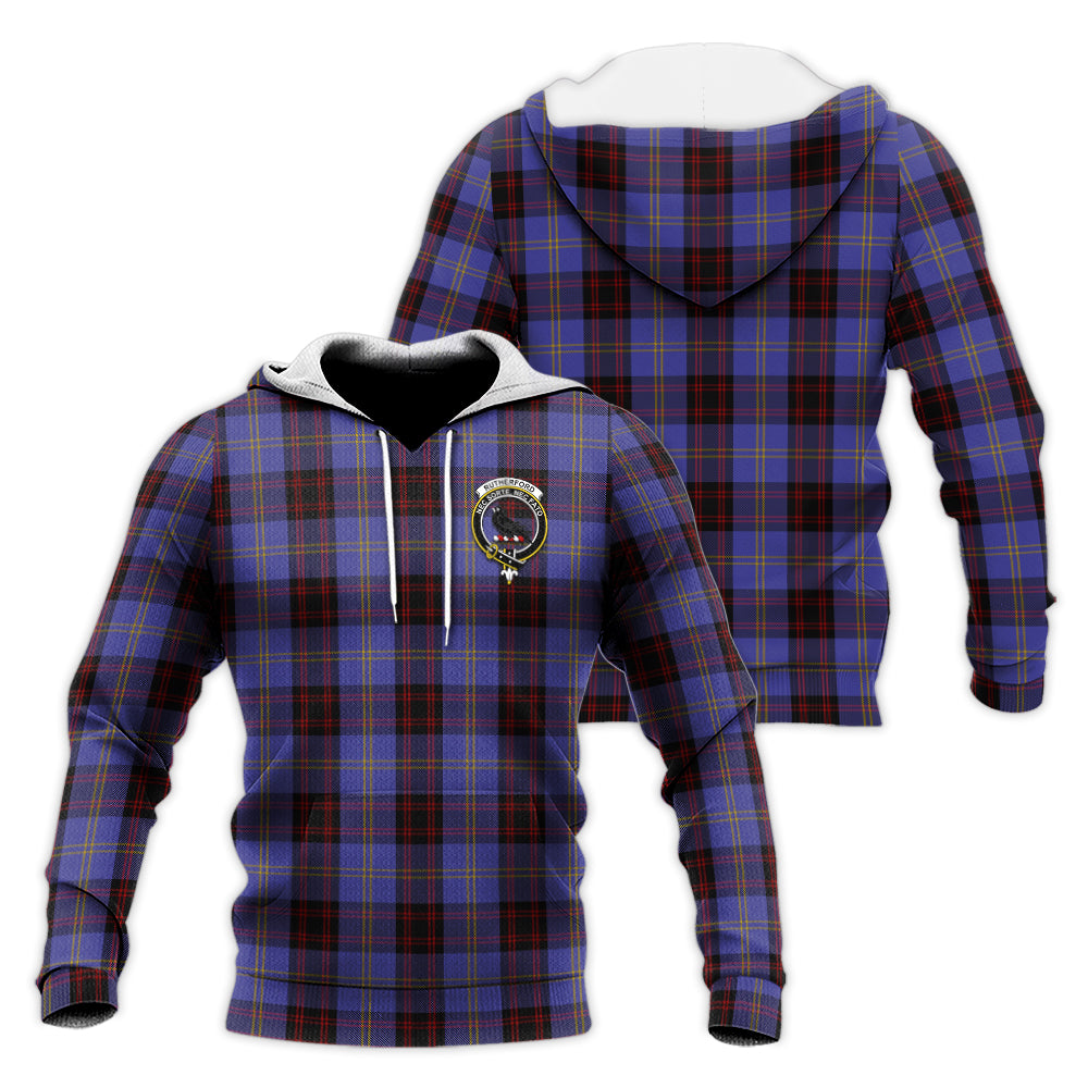 rutherford-tartan-knitted-hoodie-with-family-crest