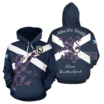 Rutherford Tartan Lion Rampant Hoodie Proudly Display Your Heritage with Alba Gu Brath and Clan Name