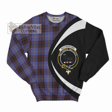 Rutherford Tartan Sweatshirt with Family Crest Circle Style