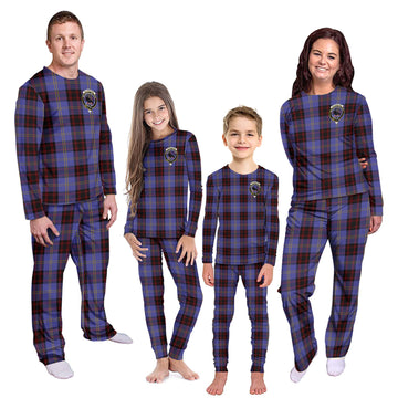 Rutherford Tartan Pajamas Family Set with Family Crest