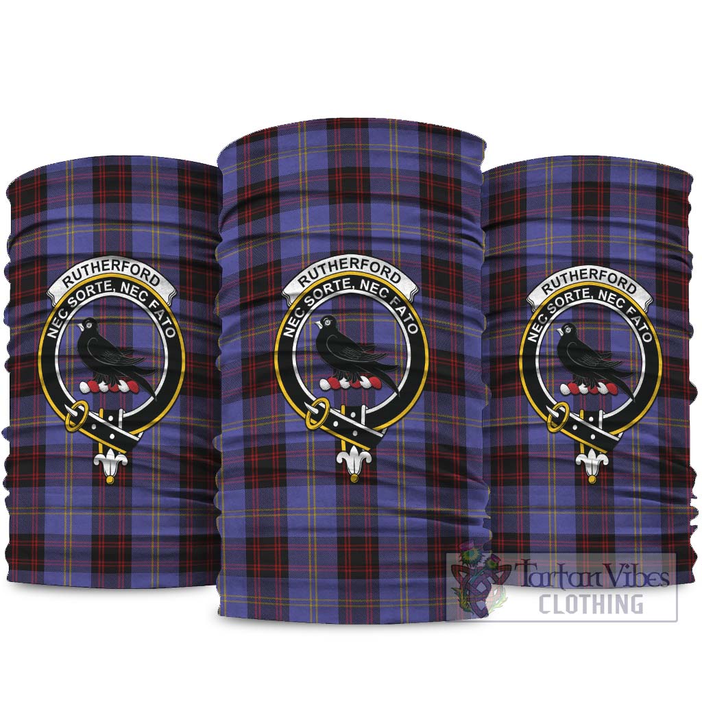 Rutherford Tartan Neck Gaiters, Tartan Bandanas, Tartan Head Band with Family Crest