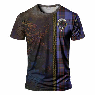 Rutherford Tartan Family Crest T-Shirt Alba Gu Brath Be Brave Lion Ancient Style Kid's Shirt - Tartan Vibes Clothing