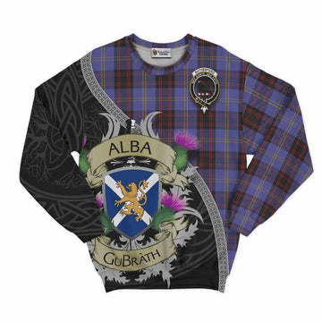Rutherford Tartan Family Crest Sweatshirt Lion Rampant Royal Thistle Shield Celtic Inspired Unisex - Tartan Vibes Clothing