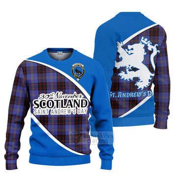 Rutherford Family Crest Tartan Ugly Sweater Celebrate Saint Andrew's Day in Style